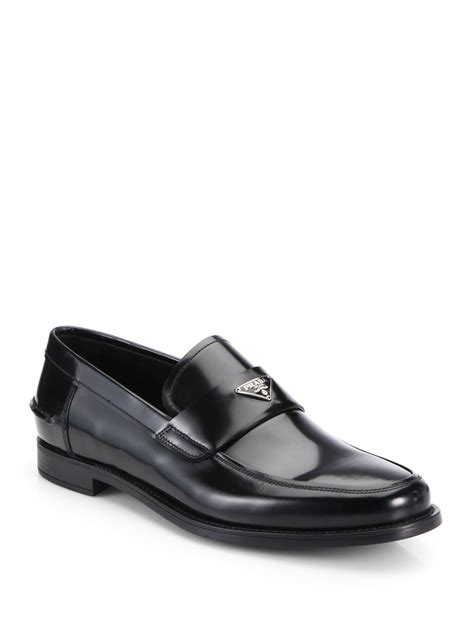 prada mens loafers on sale|prada men's loafers black.